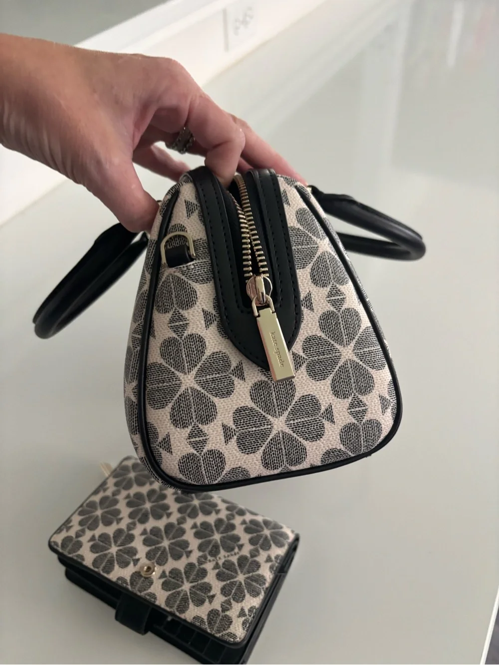 kate spade Signature Spade Flower Duffle Satchel with Matching Wallet
